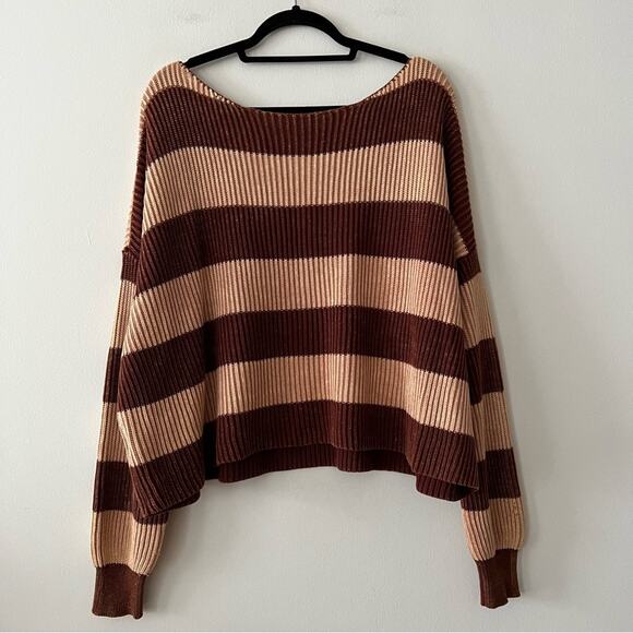 Free People Just My Stripe Slouchy Sweater - Picture 3 of 10
